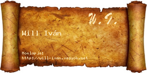 Will Iván névjegykártya